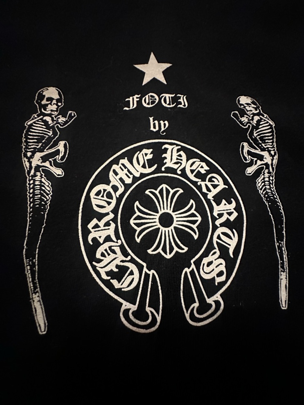 Chrome Hearts Black Short-Sleeve Graphic Crewneck Tee